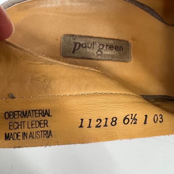 Paul Green Cayanne Peep Toe Sandal Bootie Metallic Smoke Leather US 9 UK 6.5 - Picture 9 of 11